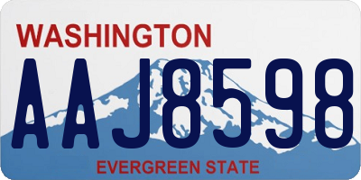 WA license plate AAJ8598