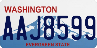 WA license plate AAJ8599