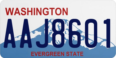 WA license plate AAJ8601