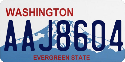 WA license plate AAJ8604