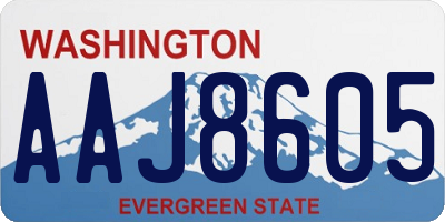 WA license plate AAJ8605