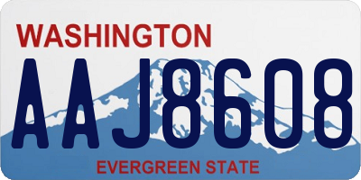 WA license plate AAJ8608