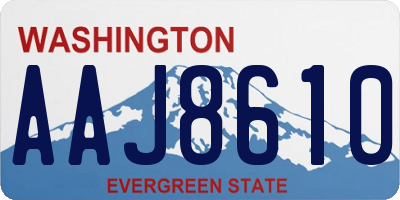 WA license plate AAJ8610