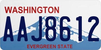 WA license plate AAJ8612