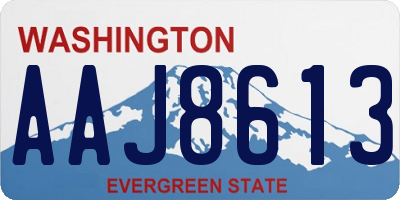 WA license plate AAJ8613