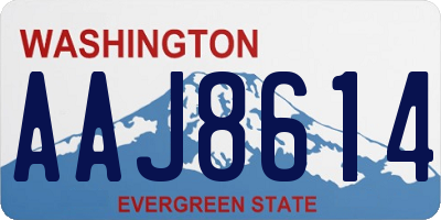 WA license plate AAJ8614