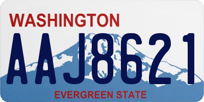 WA license plate AAJ8621