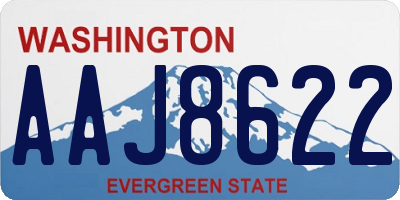 WA license plate AAJ8622