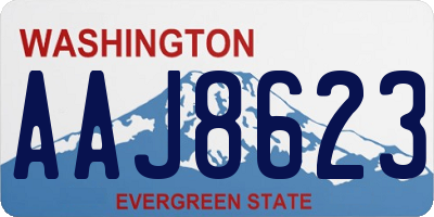 WA license plate AAJ8623