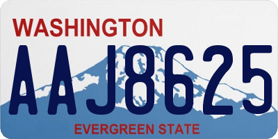 WA license plate AAJ8625