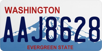 WA license plate AAJ8628