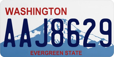 WA license plate AAJ8629