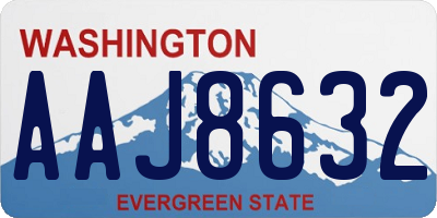 WA license plate AAJ8632