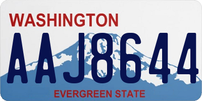 WA license plate AAJ8644