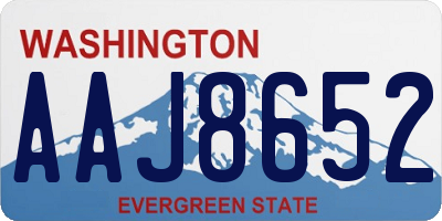 WA license plate AAJ8652