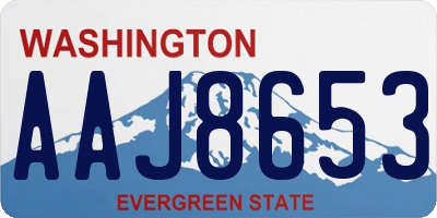 WA license plate AAJ8653