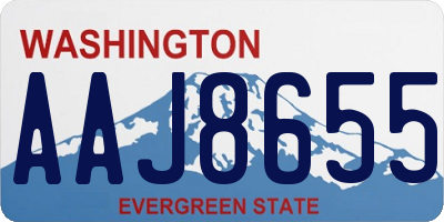 WA license plate AAJ8655