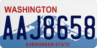 WA license plate AAJ8658