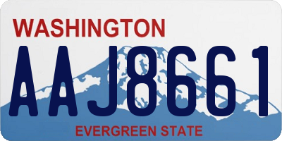 WA license plate AAJ8661