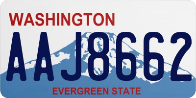 WA license plate AAJ8662