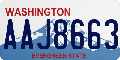 WA license plate AAJ8663