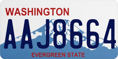 WA license plate AAJ8664