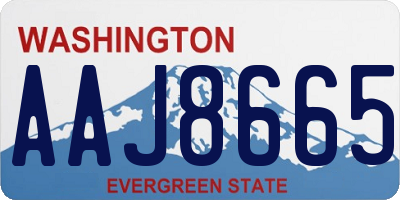 WA license plate AAJ8665