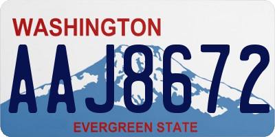 WA license plate AAJ8672