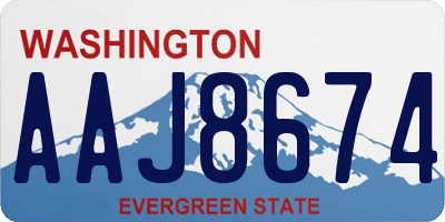 WA license plate AAJ8674
