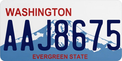 WA license plate AAJ8675