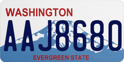 WA license plate AAJ8680