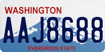 WA license plate AAJ8688