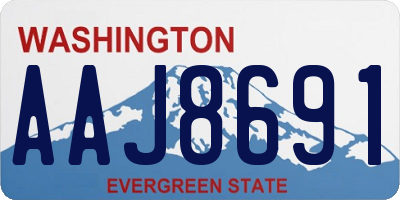 WA license plate AAJ8691