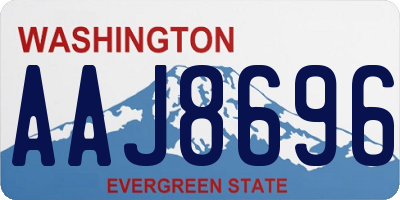 WA license plate AAJ8696