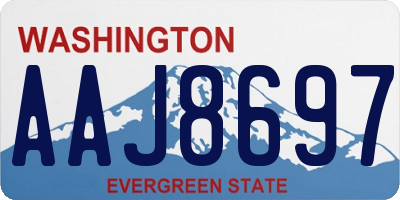 WA license plate AAJ8697