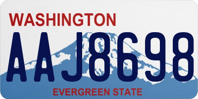 WA license plate AAJ8698