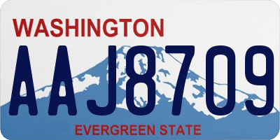 WA license plate AAJ8709