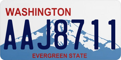 WA license plate AAJ8711