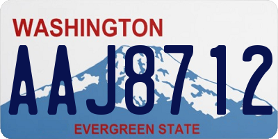 WA license plate AAJ8712