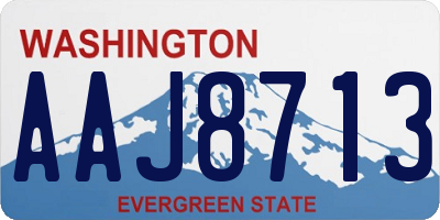 WA license plate AAJ8713