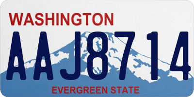 WA license plate AAJ8714