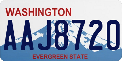 WA license plate AAJ8720
