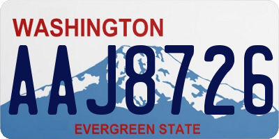 WA license plate AAJ8726