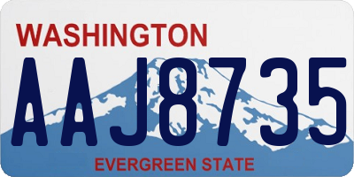 WA license plate AAJ8735