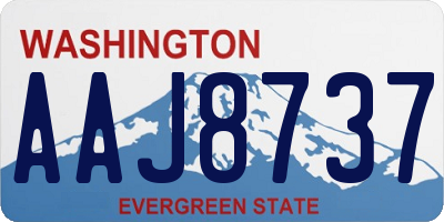 WA license plate AAJ8737