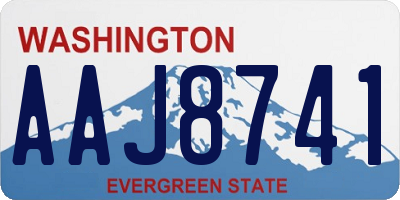 WA license plate AAJ8741