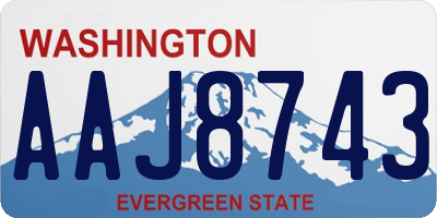 WA license plate AAJ8743