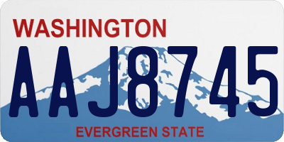 WA license plate AAJ8745