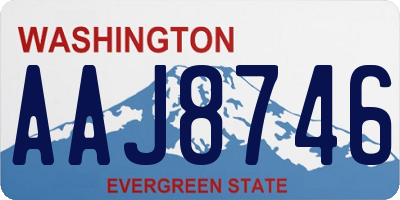 WA license plate AAJ8746
