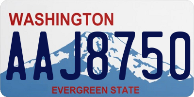 WA license plate AAJ8750